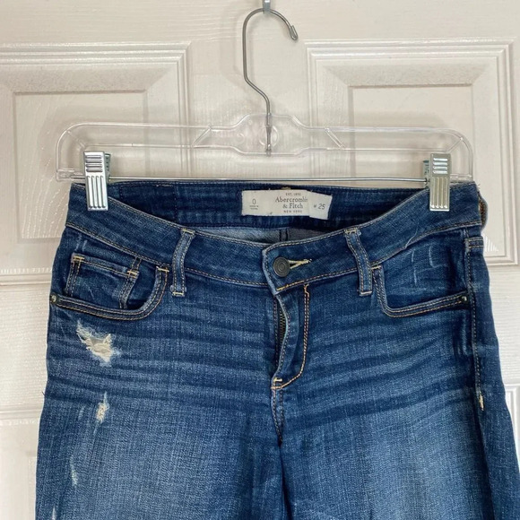 ABERCROMBIE & FITCH Skinny Jeans Size 25 Dark Wash - Picture 3 of 6